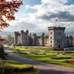 Vista panoramica del Balmoral Castle in Scozia