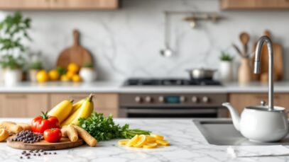 A political cooking demonstration highlighting kitchen safety