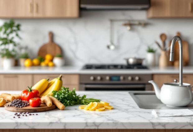 A political cooking demonstration highlighting kitchen safety