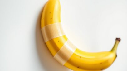 Maurizio Cattelan's Comedian artwork featuring a banana