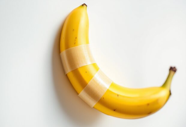 Maurizio Cattelan's Comedian artwork featuring a banana