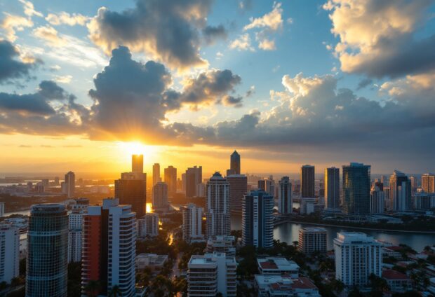 Miami skyline showcasing tech and art developments