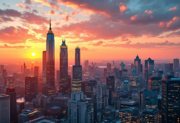 Droni avvistati nel cielo durante il tramonto