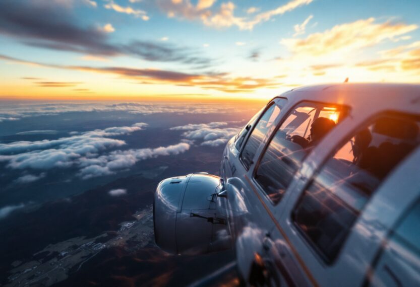 Kamala Harris during historic flight event