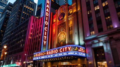 Hugh Jackman performing live at Radio City Music Hall