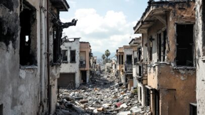 Devastated Los Angeles neighborhood post-fires