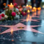 Gal Gadot's star on the Hollywood Walk of Fame surrounded by protests