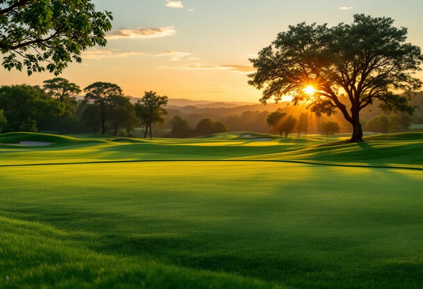 Vanessa Trump and Tiger Woods sharing a moment on the golf course