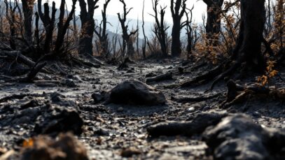 Destruction caused by wildfires in Southern California